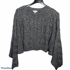 TOPSHOP Crop Batwing Sleeve cable Sweater